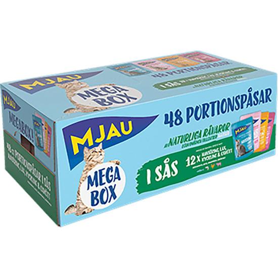Doggy Mjau Pouch Megabox Kött & Fisk i Sås 48x85 g