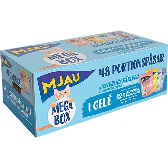 Doggy Mjau Pouch Megabox Kött & Fisk i Gelè 48 x 85 g