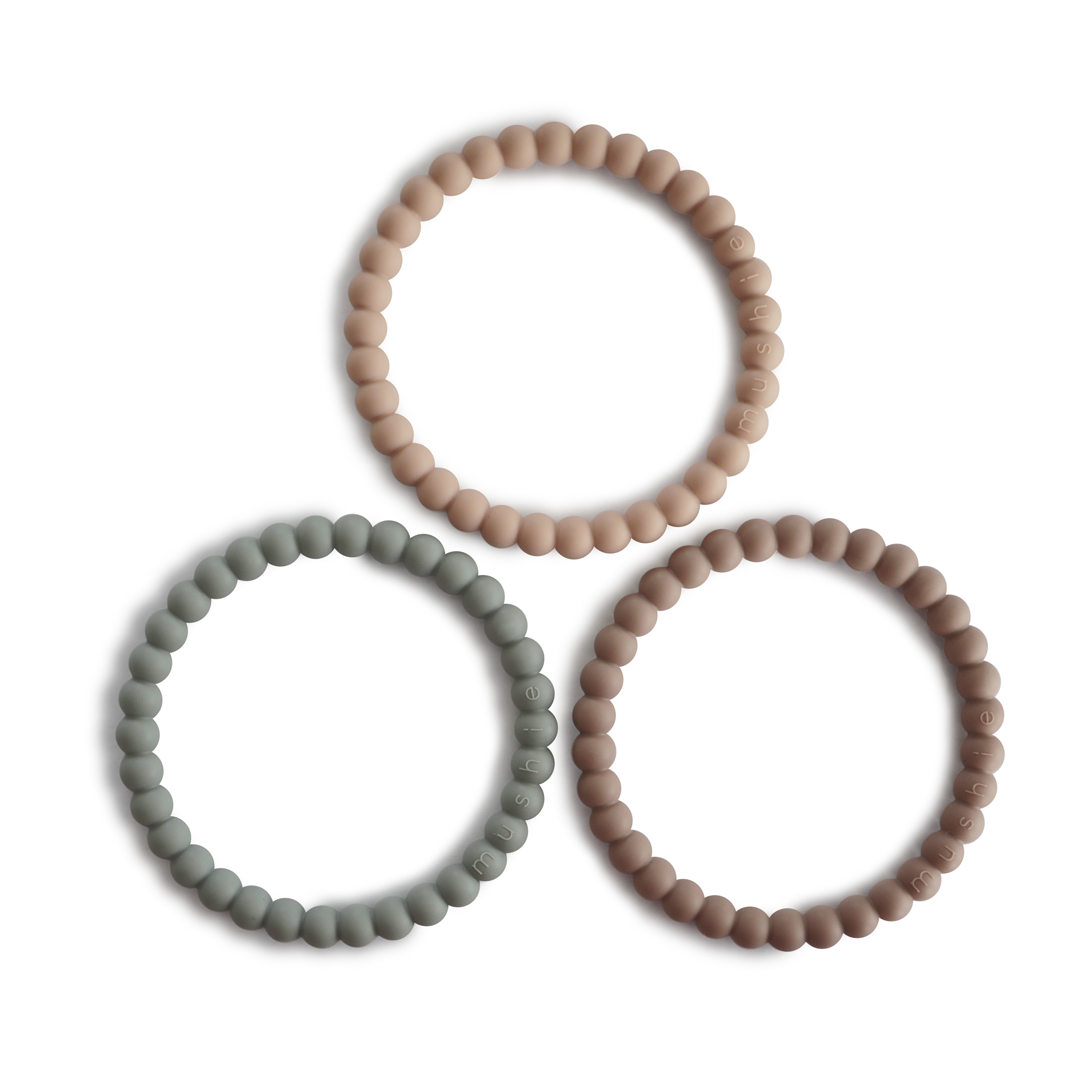 Mushie Pearl Bitis-Armband Clary Sage/Tuscany/Desert Sand