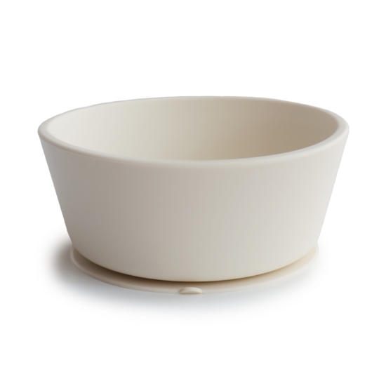 Mushie Silikonskål Ivory