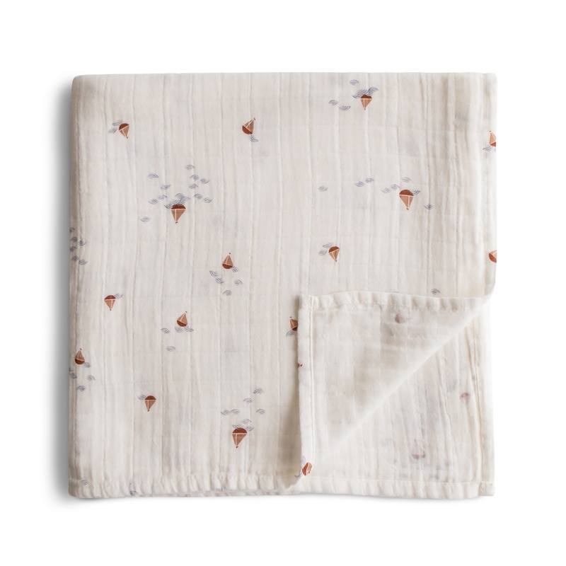 Mushie Muslinfilt Blanket Boats