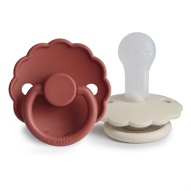 FRIGG Daisy Silikon Strl 2 Baked Clay/Cream 2-pack