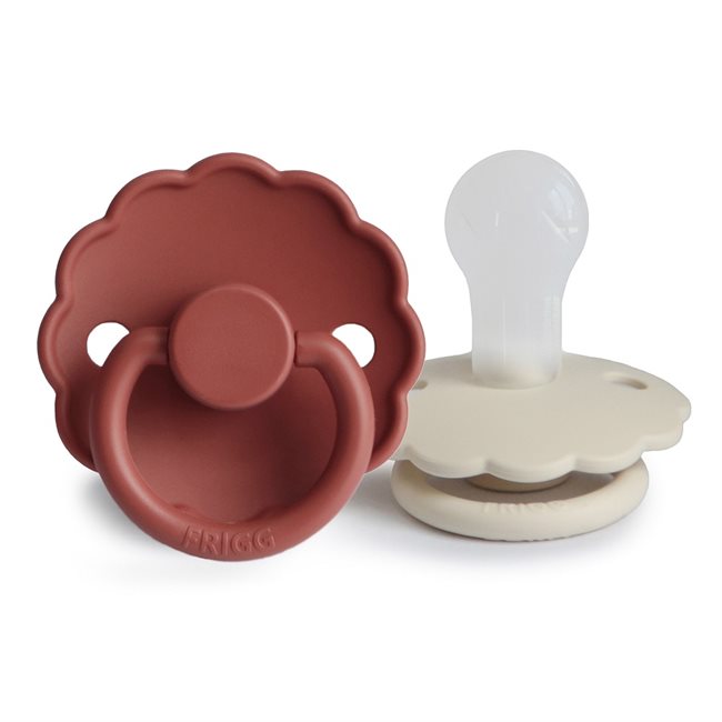FRIGG Daisy Silikon Strl 1 Baked Clay/Cream 2-pack