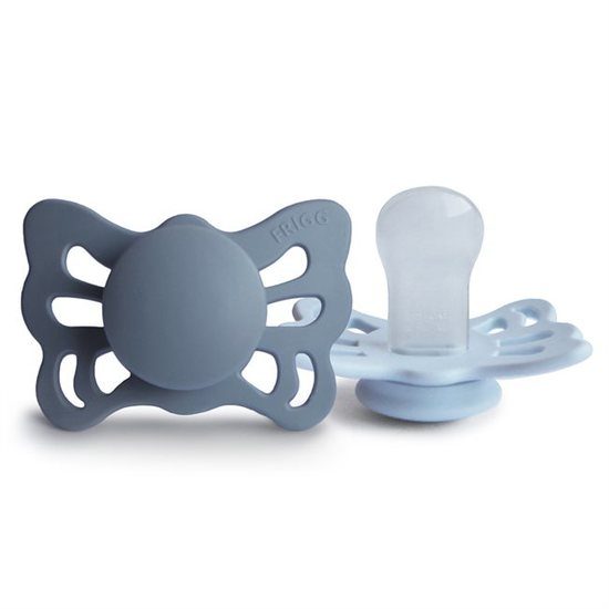 FRIGG Butterfly Anatomical Silikon Strl 1 Slate/Powder Blue 2-pack