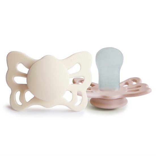 FRIGG Butterfly Anatomical Silikon Strl 1 Cream/Blush 2-pack
