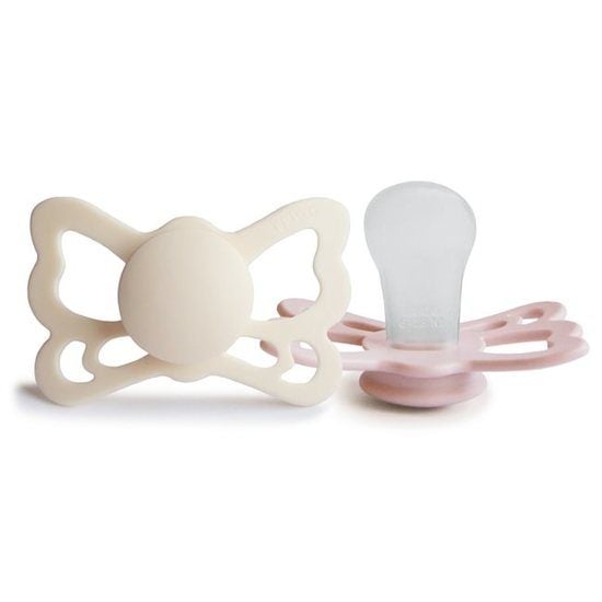 FRIGG Butterfly Anatomical Silikon Strl 2 Cream/Blush 2-pack
