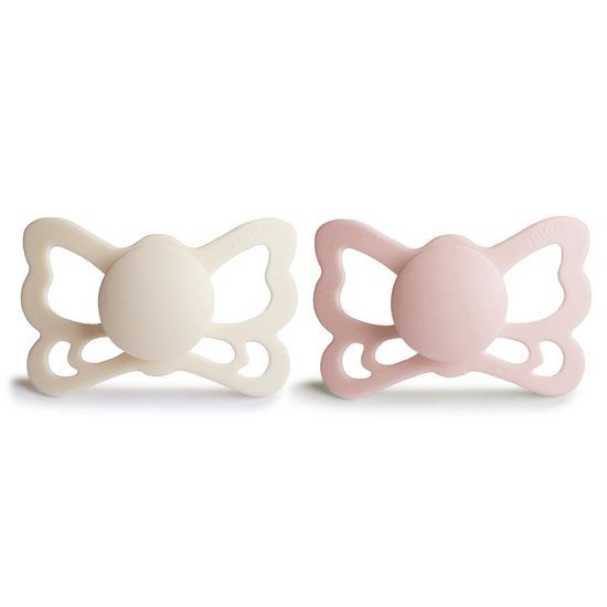FRIGG Butterfly Anatomical Silikon Strl 2 Cream/Blush 2-pack