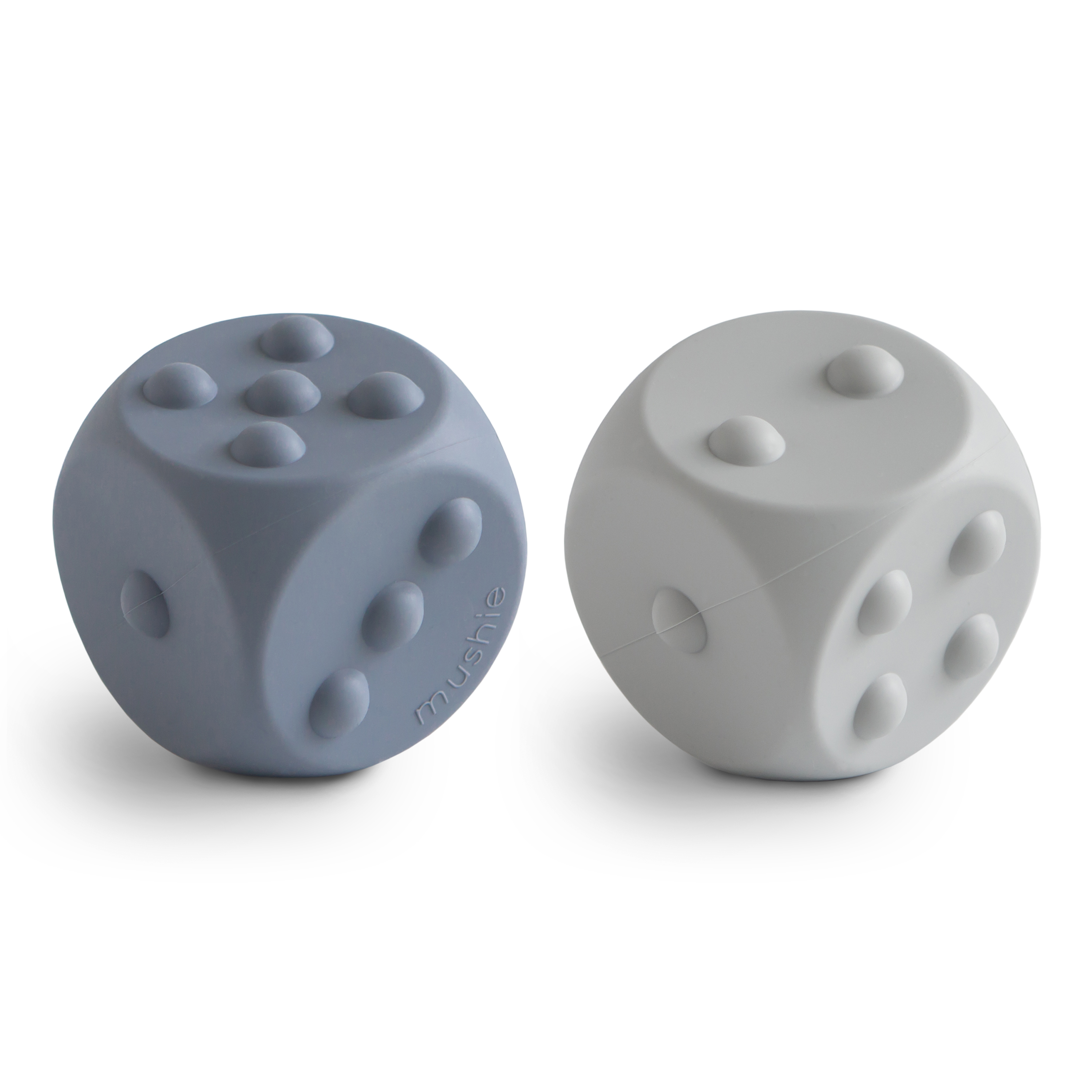 Mushie Dice Press Toy Tradewinds/Stone 2-pack