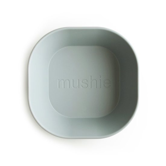 Mushie Skålar Square Sage 2-pack