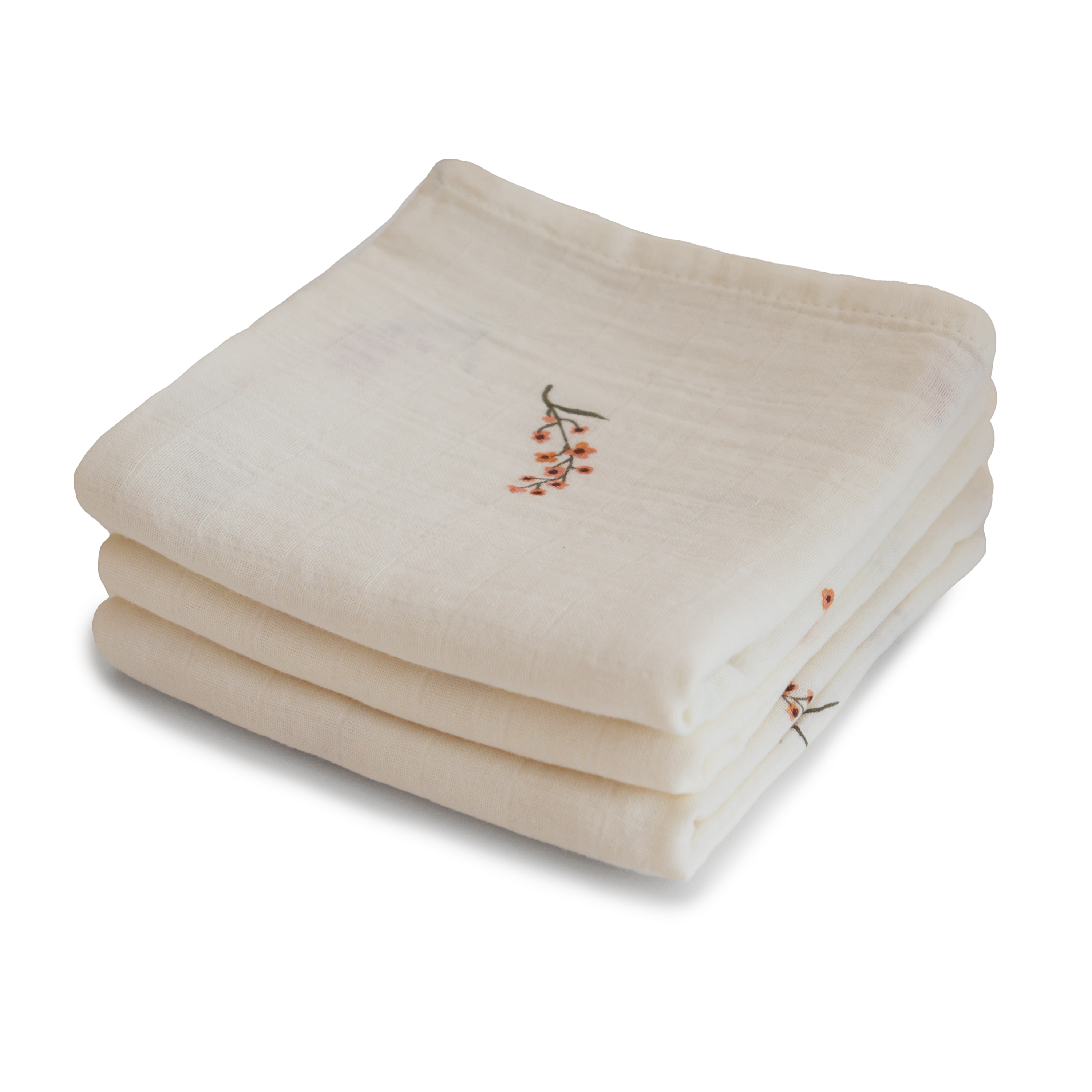 MUSHIE Muslindukar Flowers 3-pack
