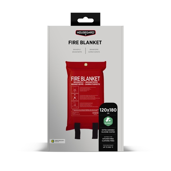 Housegard Brandfilt med Silikonbeläggning 120x180 cm röd