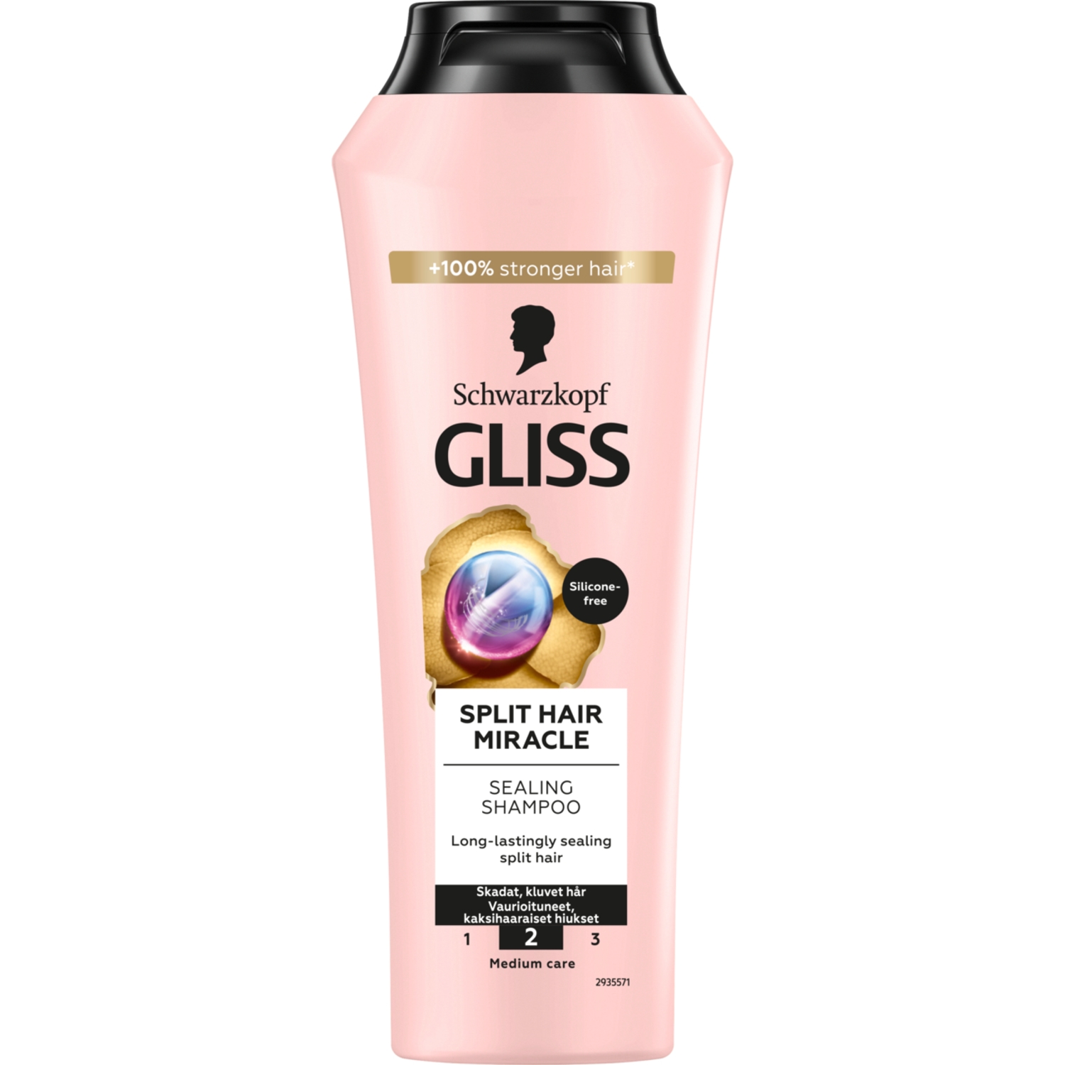 Alternativ bild 1 för Schwarzkopf Gliss Sealing Schampo Split Hair Miracle 250 ml