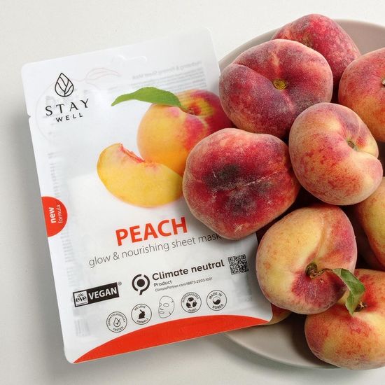 STAY Well Vegan Sheet Mask Peach 23 g