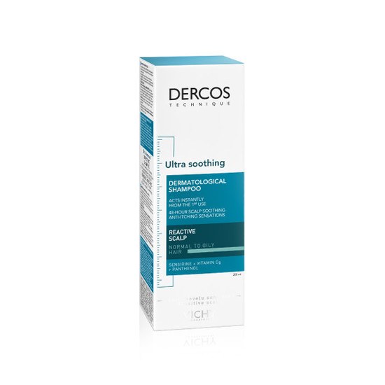 Vichy Dercos Ultra Soothing Schampo for Reactive Scalp and Normal to Oily Hair 200 ml