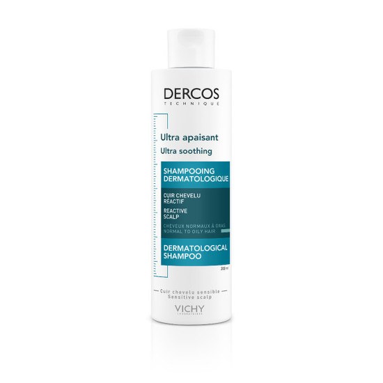 Vichy Dercos Ultra Soothing Schampo for Reactive Scalp and Normal to Oily Hair 200 ml