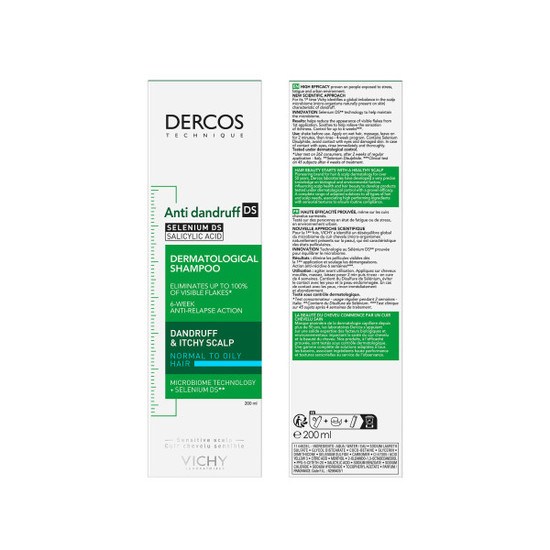 Vichy Dercos Anti-Dandruff Shampoo Normal to Oily Hair 200 ml
