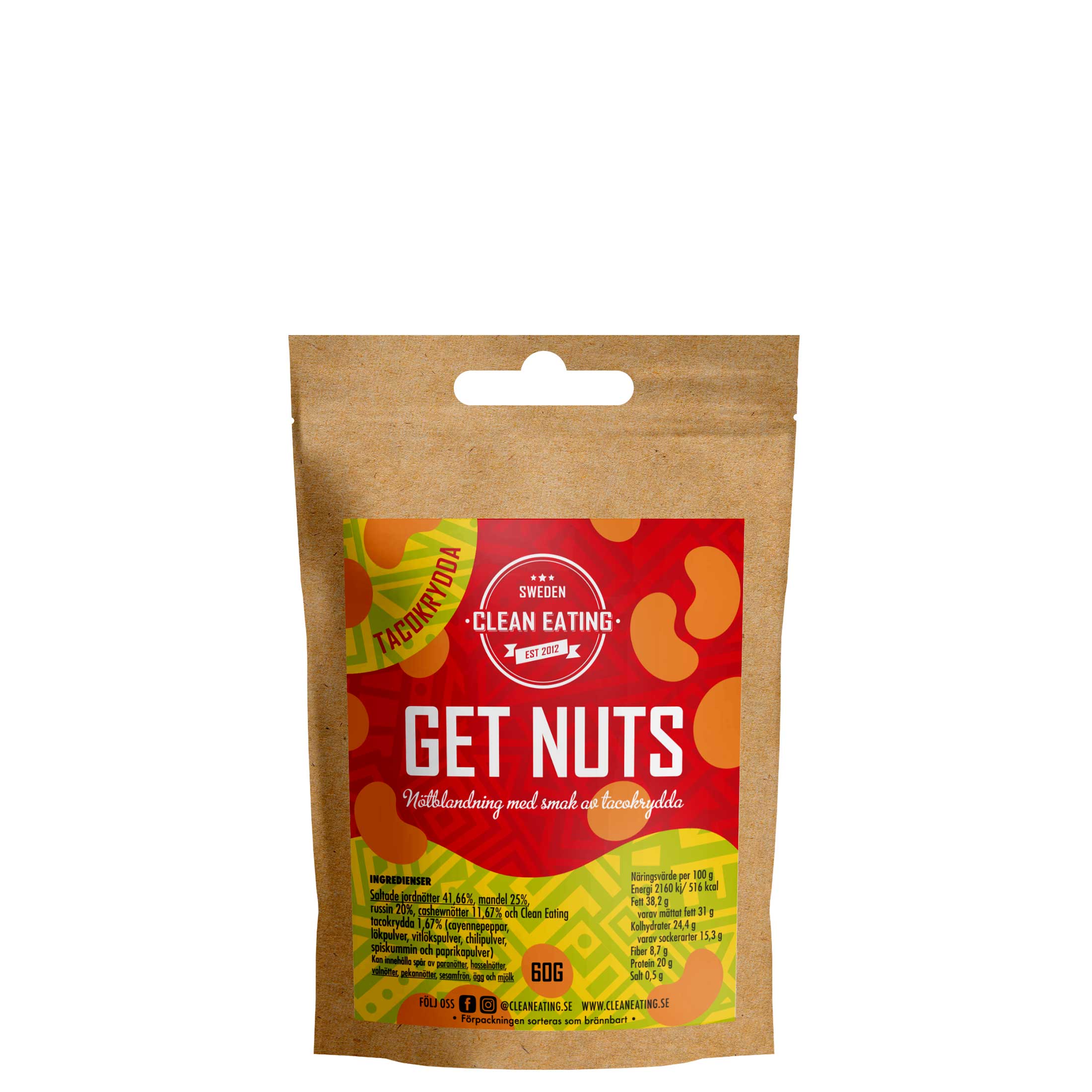 Clean Eating Get Nuts Tacokrydda 60 g