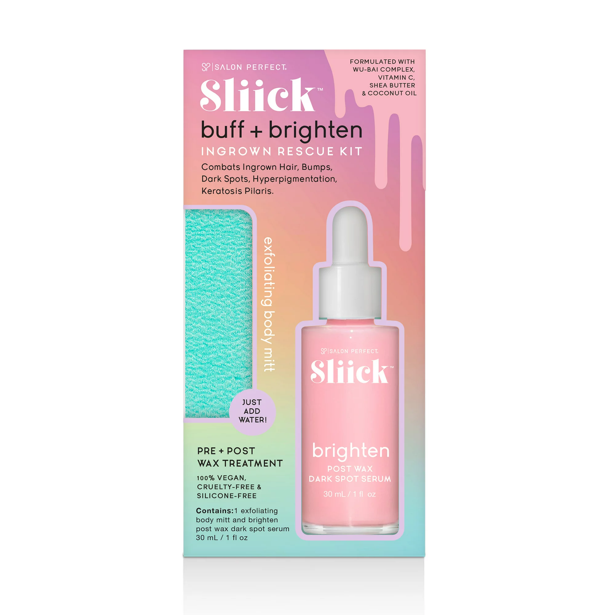 Sliick by Salon Perfect Buff+Brighten Ingrown Rescue Kit 30 ml