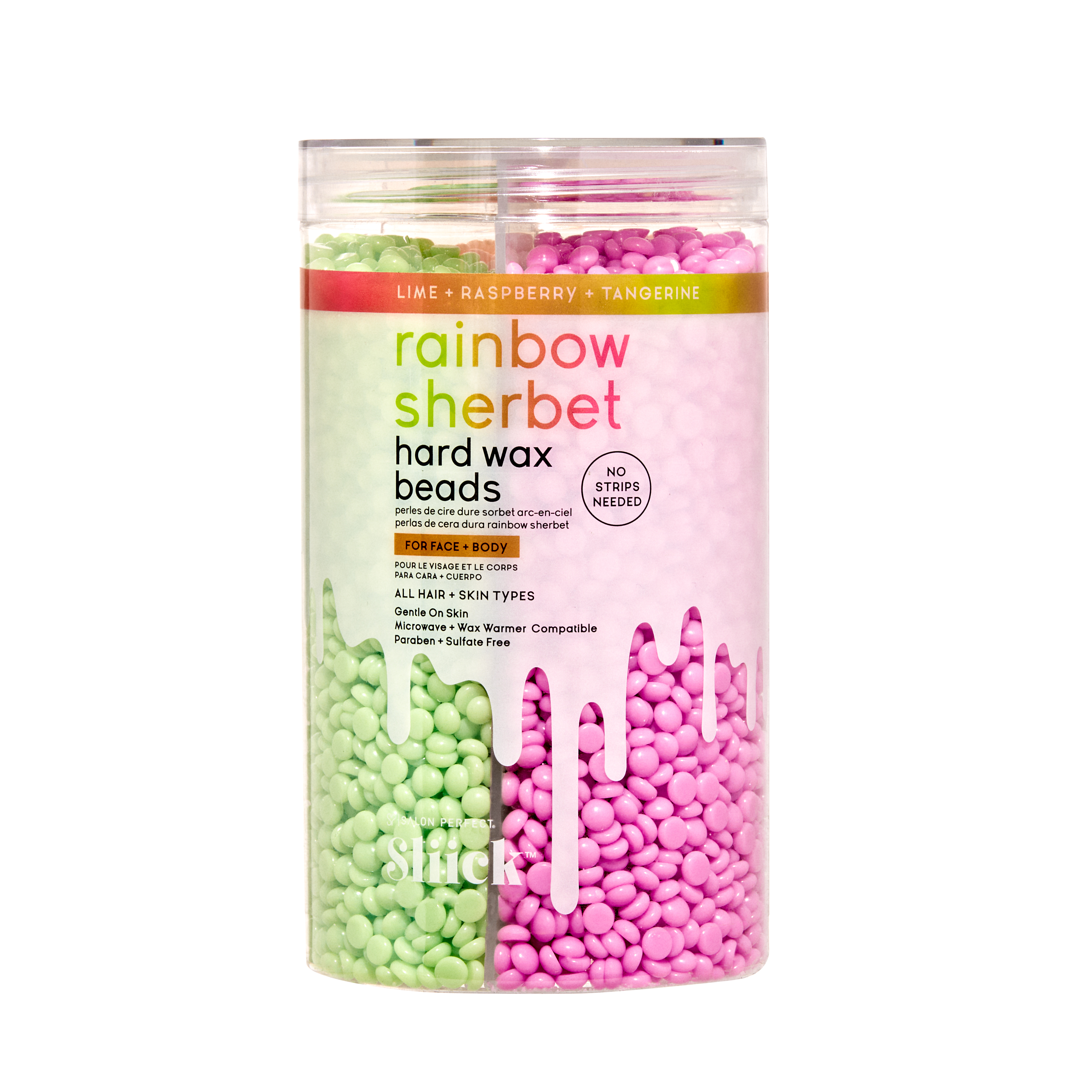 Sliick by Salon Perfect Hard Wax Beads Rainbow Sherbet 340 g