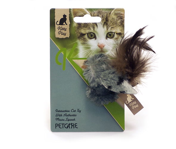 Kitty Play Squeaking Grey Bird 1 st