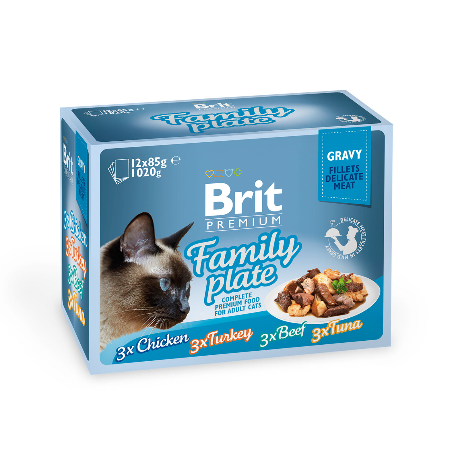 Brit Premium Cat Fillets Sås Sortiment 12 x 85 g