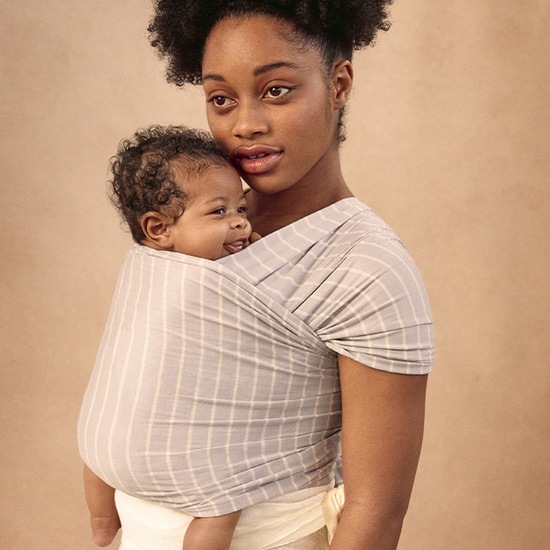 Ergobaby Aura Wrap Knit Grey Stripes