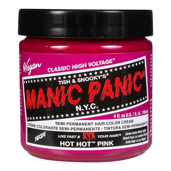 Manic Panic Semi-Permanent Hair Color Cream Hot Hot  Pink 118 ml