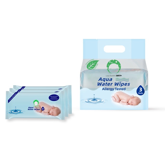Luna Bambini Waterwipes 100 % Viscose 3x60-pack