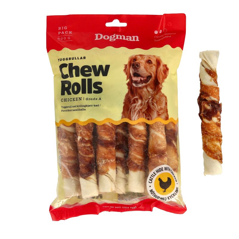 Dogman Chew Rolls Kyckling 17,5 cm 10-pack