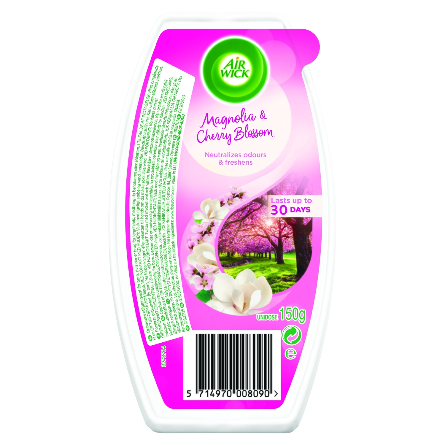 Alternativ bild 1 för Air Wick Gelblock Magnolia & Cherry Blossom 150 g