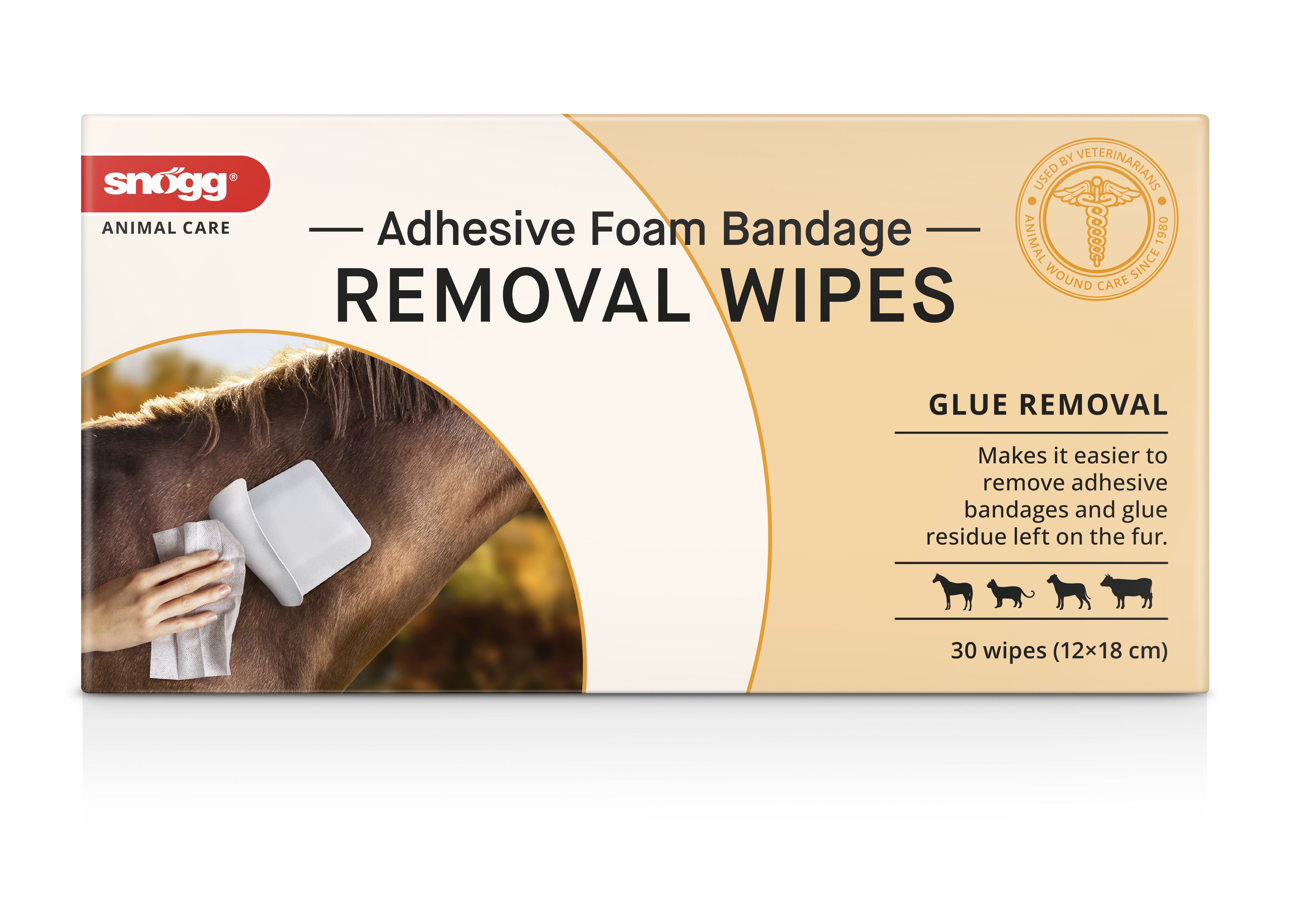 Snögg Adhesive Foam Bandage Removal Wipes