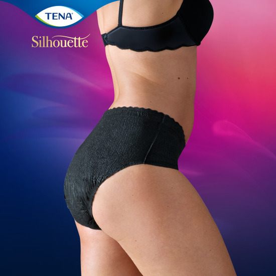 TENA Silhouette Normal Noir Absorberande engångsunderkläder M 10 st