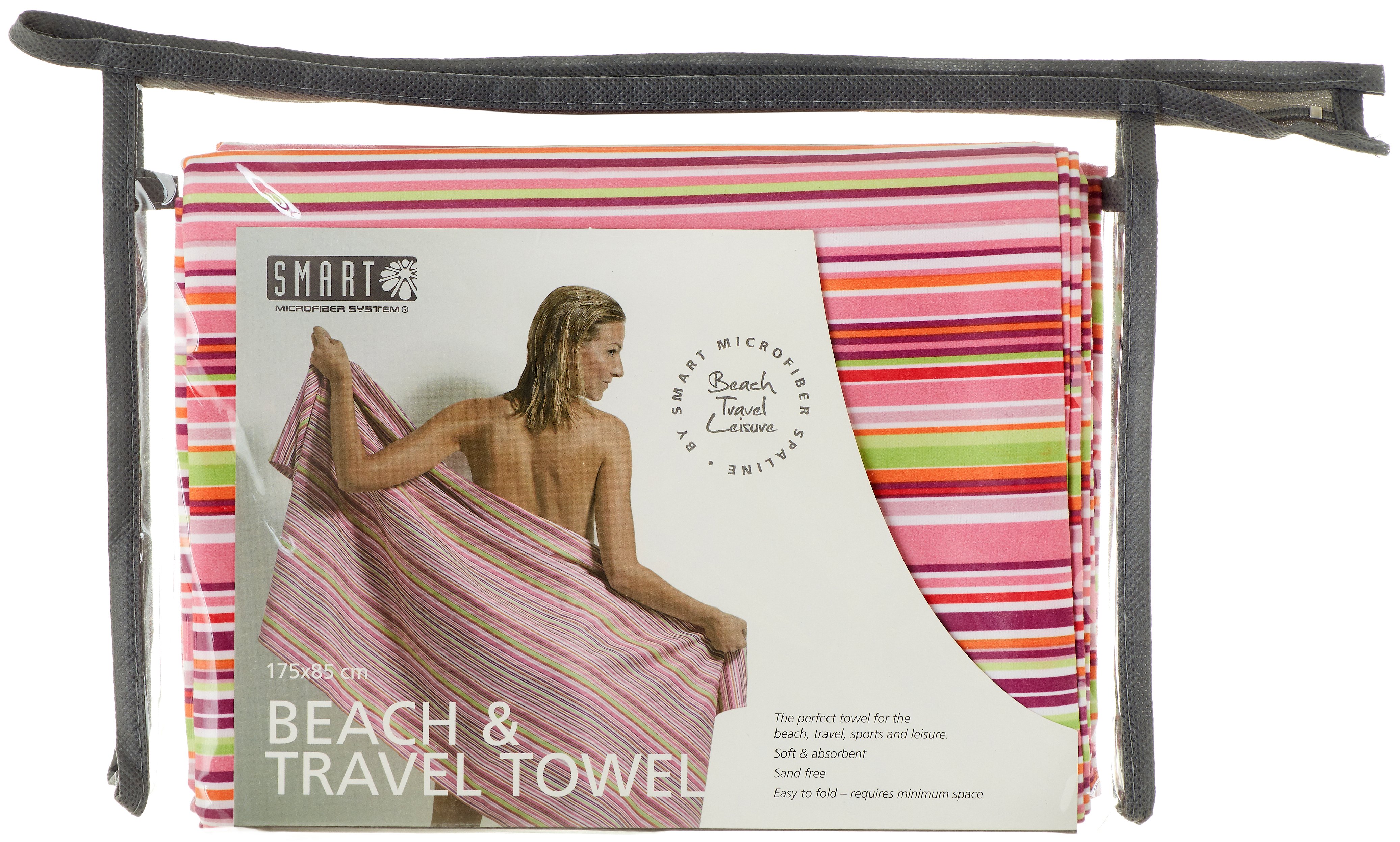 Smart Microfiber Beach & Travel Towel Pink