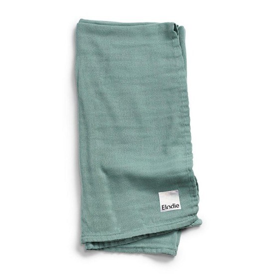 Elodie Bamboo Muslin Blanket Mineral Green