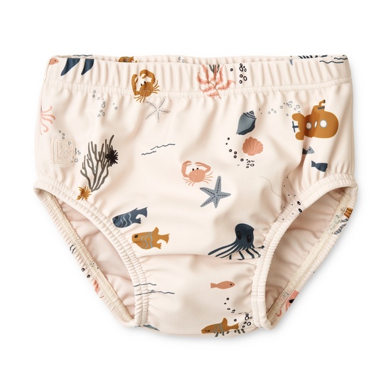 LIEWOOD Anthony Baby Badbyxor Sea creature/Sandy storlek 80 1 år