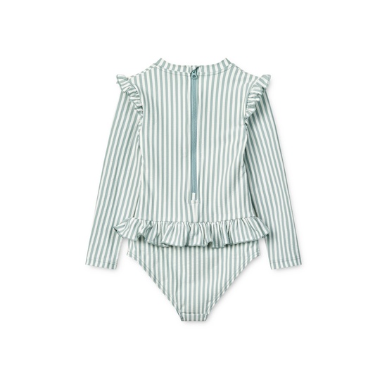 LIEWOOD Sille Seersucker Baddräkt Y/D stripe Sea blue/white storlek 104 4 år