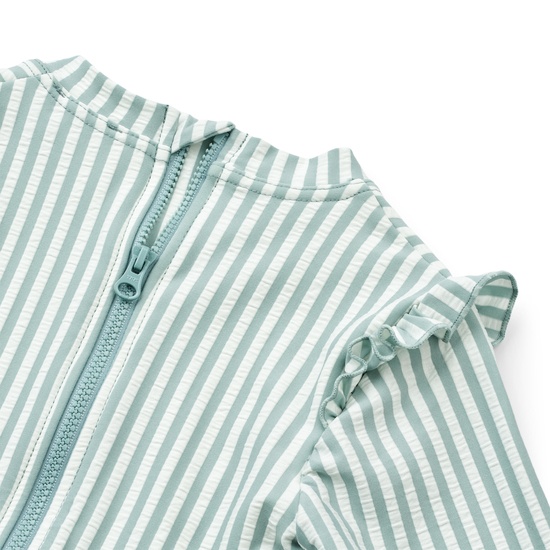 LIEWOOD Sille Seersucker Baddräkt Y/D stripe Sea blue/white storlek 104 4 år