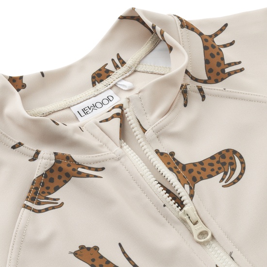 LIEWOOD Max Långärmad Baddräkt Leopard/Sandy storlek 68 6 mån