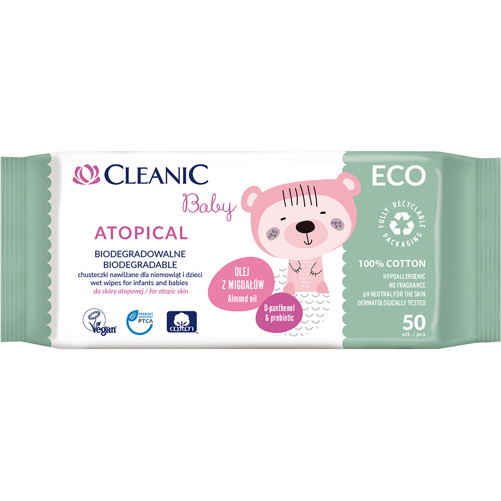Cleanic Baby ECO Våtservetter Atopical 50-pack