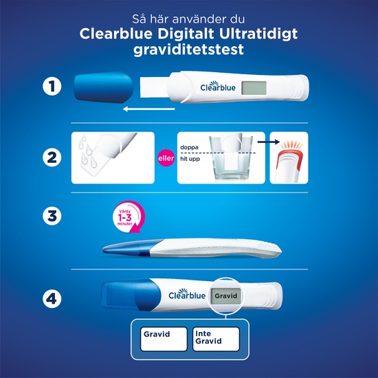 Clearblue Digitalt Ultratidigt Graviditetstest 10mIU/ml 1 st