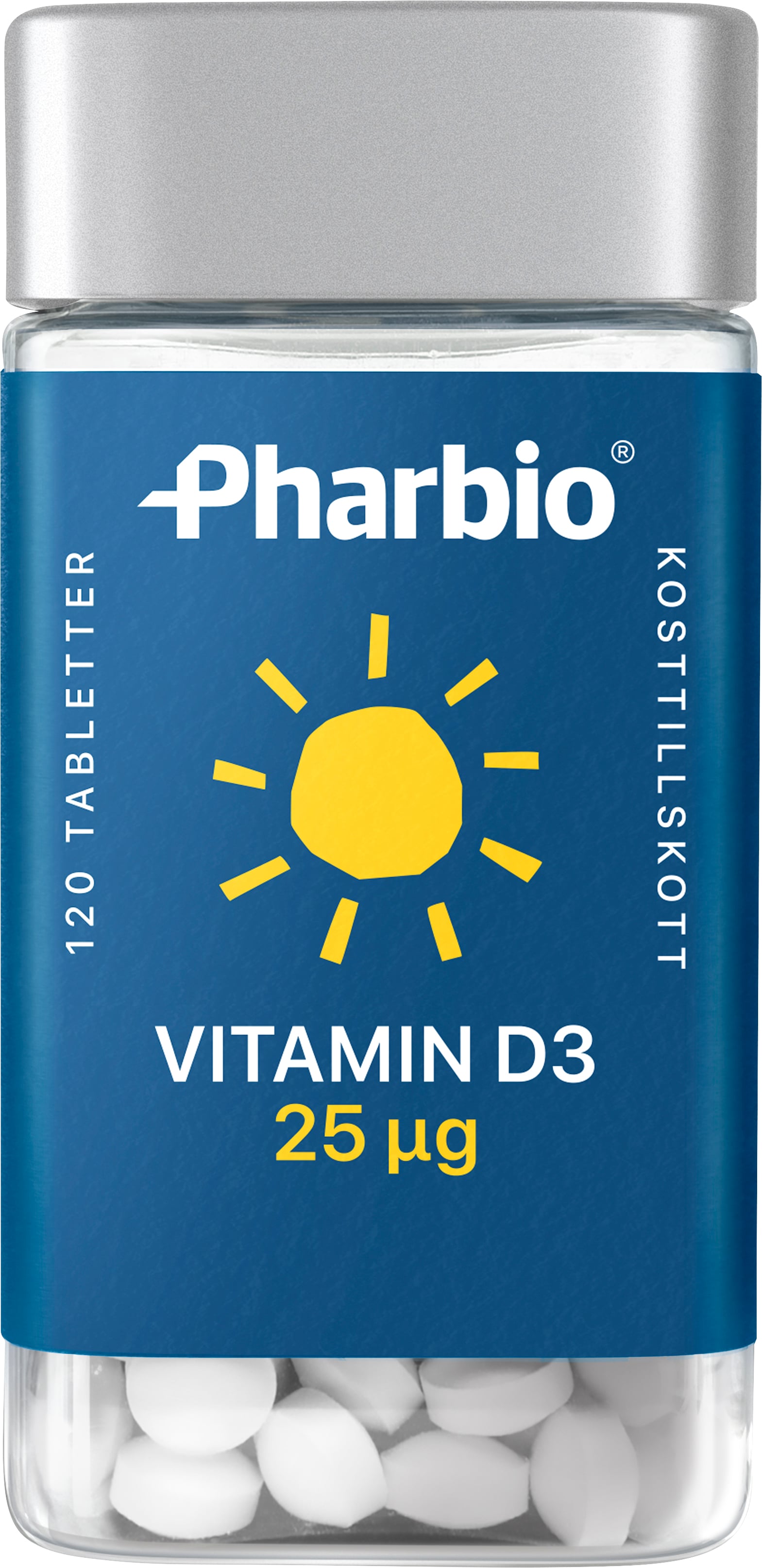 Pharbio Vitamin D3 tabletter 25 μg 120 st