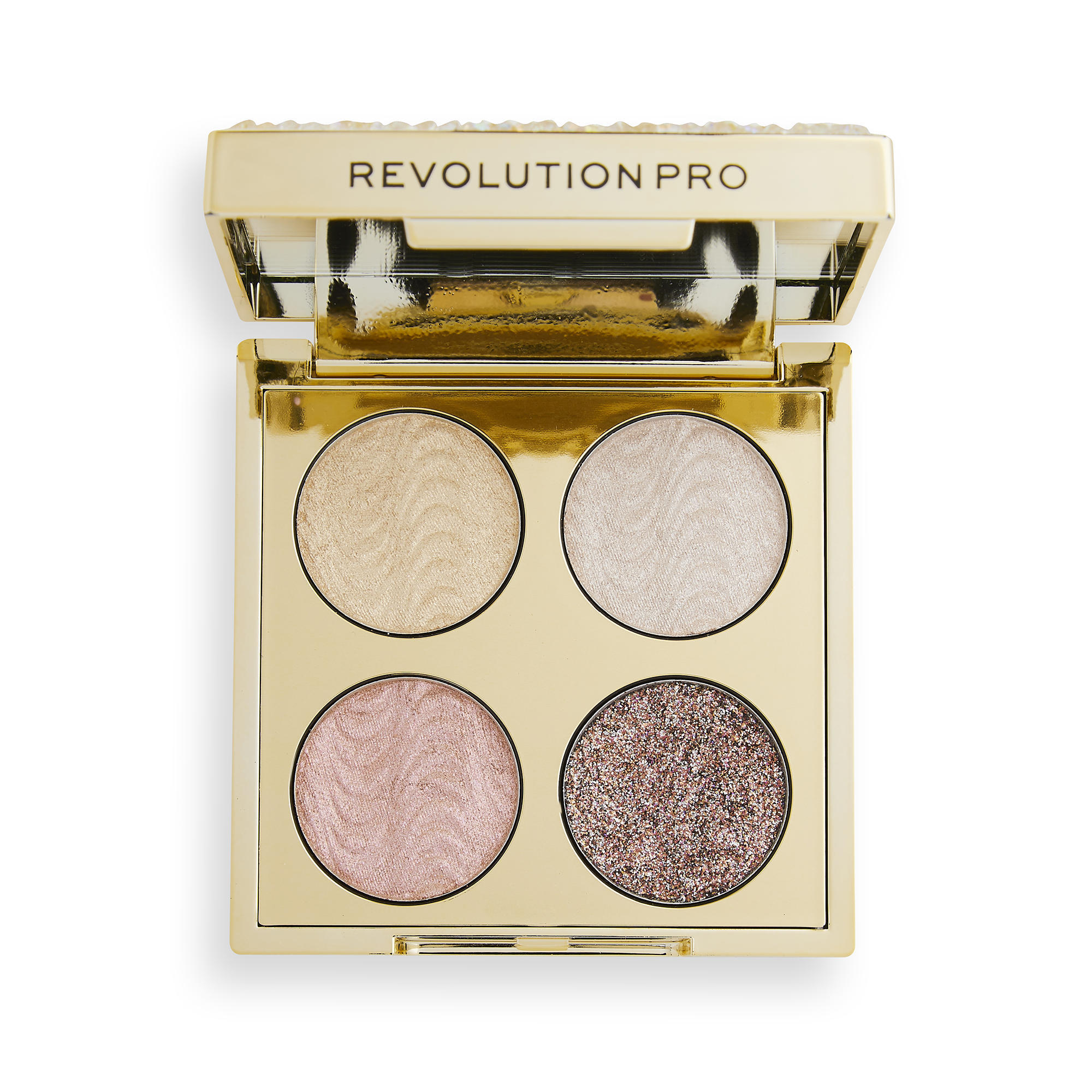 Revolution Beauty London Pro Crystal Eye Quad Champagne Crystal 3,2 g