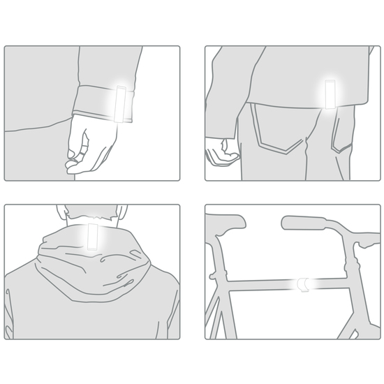Bookman Urban Visibility Clip-on Reflectors Black 