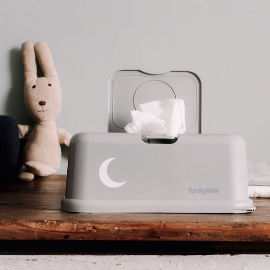 Funkybox förvaring för våtservetter Kaki Måne