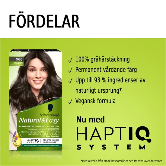 Schwarzkopf Natural & Easy Hårfärg 566 Matt Askbrun