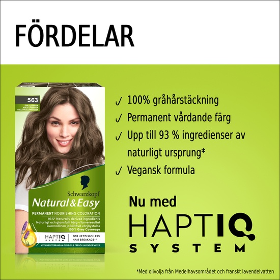 Schwarzkopf Natural & Easy Hårfärg 563 Sval Ljusbrun