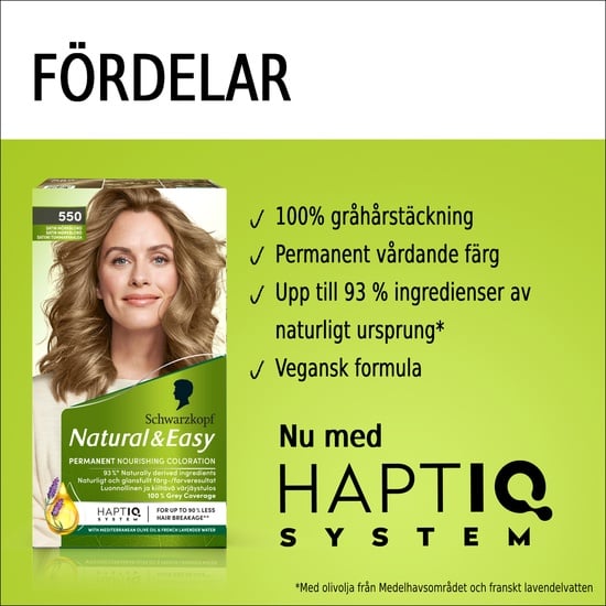 Schwarzkopf Natural & Easy Hårfärg 550 Satin Mörkblond