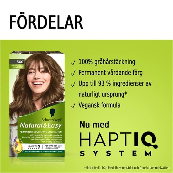 Schwarzkopf Natural & Easy Hårfärg 560 Kashmir Ljusbrun