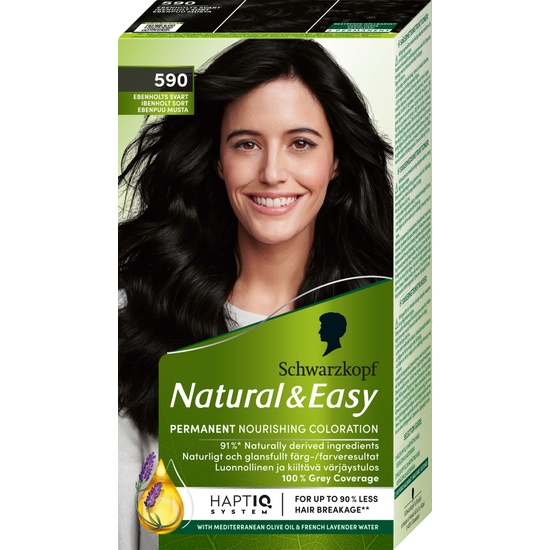 Schwarzkopf Natural & Easy Hårfärg 590 Ebenholts Svart