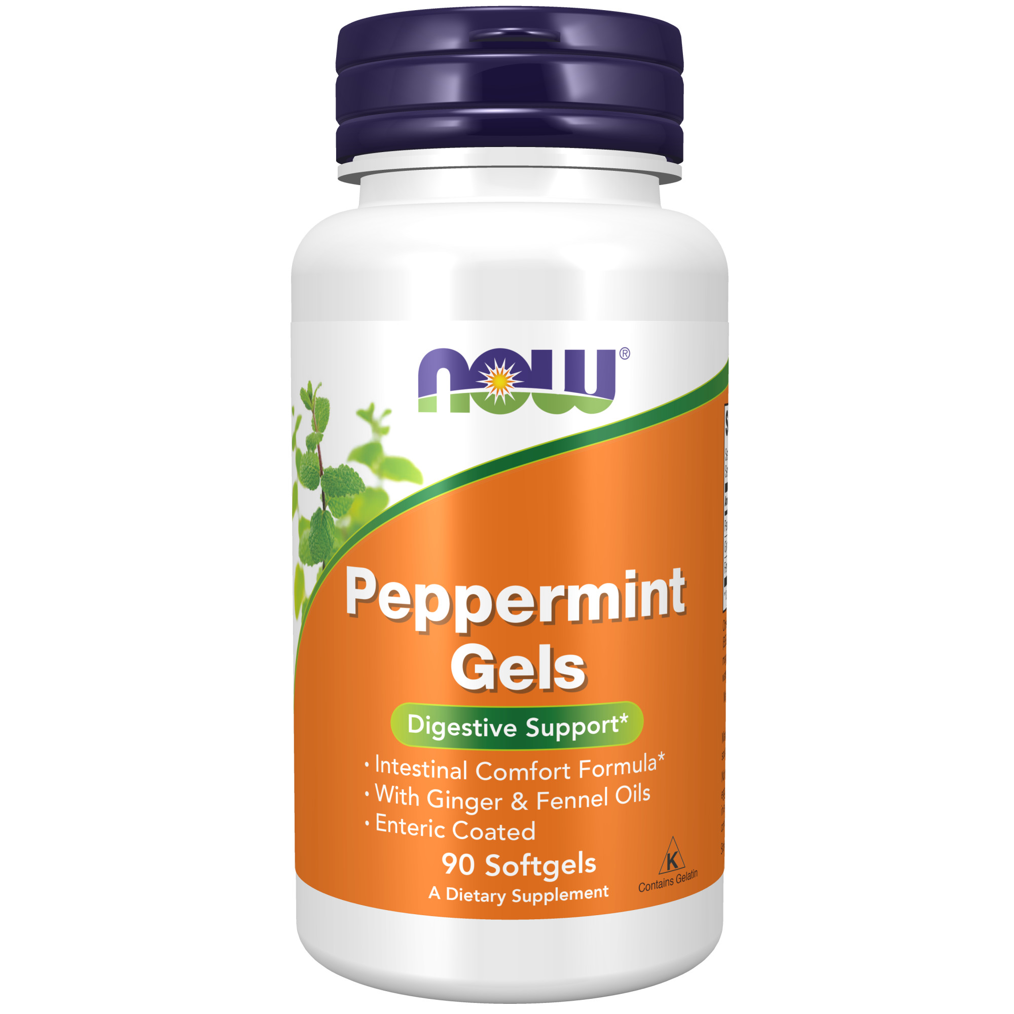 NOW Peppermint Gels kapslar 90 st